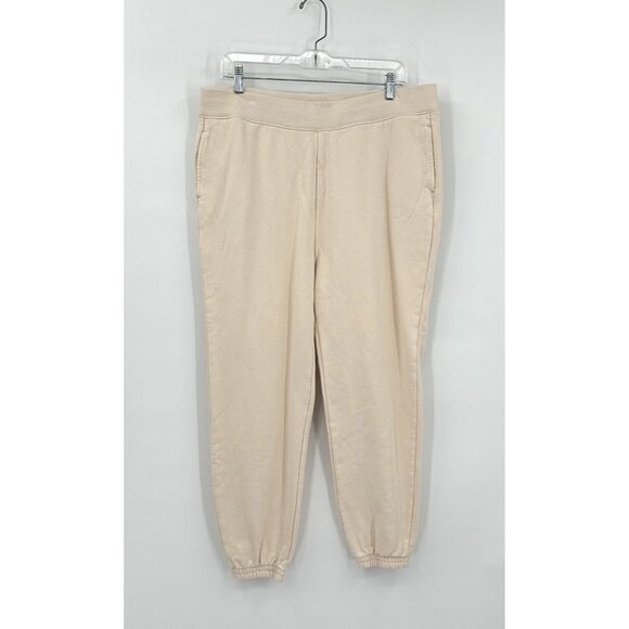 GIRLFRIEND COLLECTIVE canyon sweatpants sweats joggers comfy lounge beige XL - Picture 1 of 5